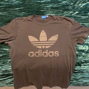 Triple black adidas trefoil Tee